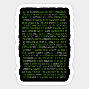 Beetlejuice the Musical Quotes Sticker